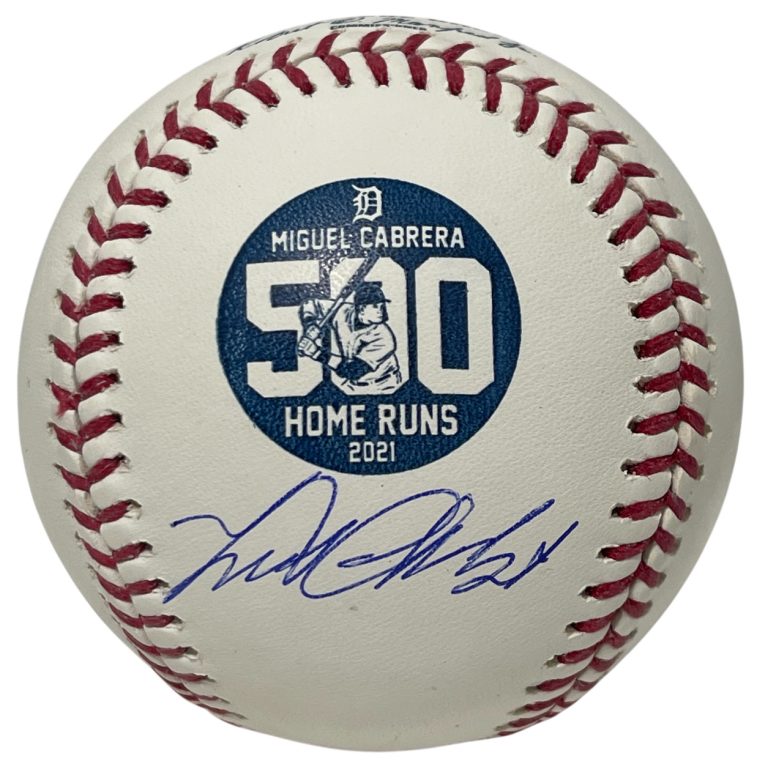 Miguel Cabrera Signed Rawlings 500 Home Run ROMLB Baseball Beckett BAS COA