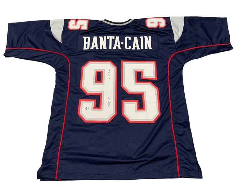 Tully Banta-Cain Signed Patriots Custom Jersey w/ 2x SB Champ Beckett W BAS COA