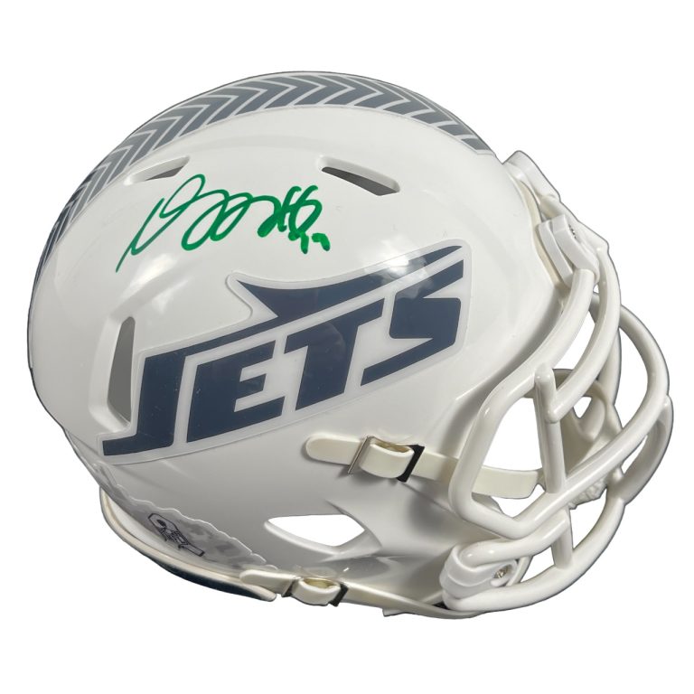 Davante Adams Signed New York Jets 24 Salute Mini Helmet Beckett Wit BAS COA
