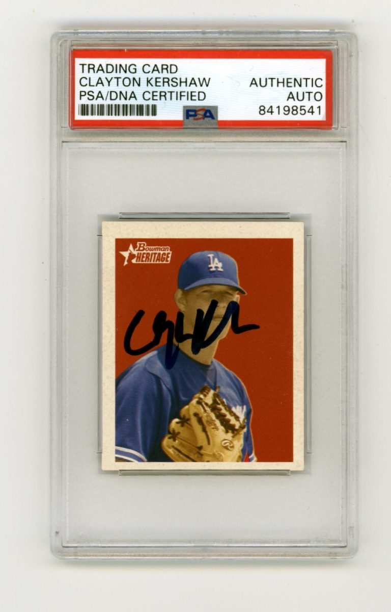 Clayton Kershaw 2006 Bowman Heritage BHP85 Mini RC Signed PSA Authentic Auto