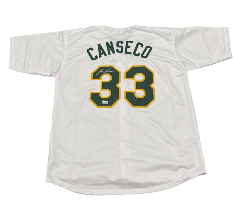 Jose Canseco Signed Oakland Athletics Custom Jersey Beckett Witness BAS COA