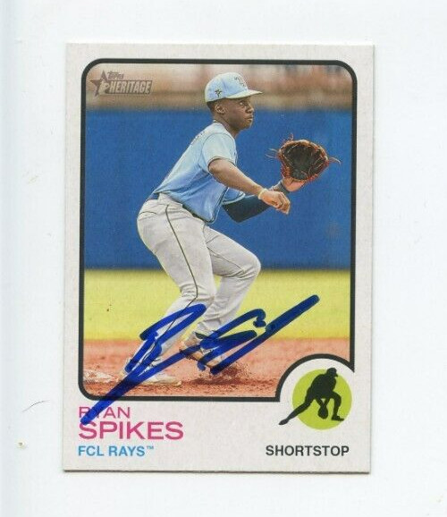 RYAN SPIKES SIGNED 2022 TOPPS HERITAGE MINOR LEAGUE BASEBALL CARD AUTO