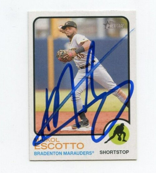 MAIKOL ESCOTTO SIGNED 2022 TOPPS HERITAGE MINOR LEAGUE BASEBALL CARD AUTO