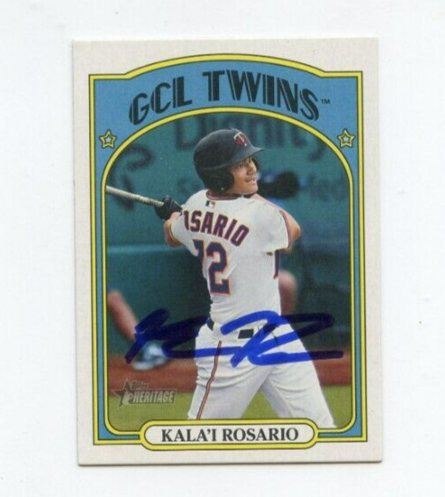 KALA'I ROSARIO SIGNED 2021 TOPPS HERITAGE MINOR LEAGUE BASEBALL CARD AUTO