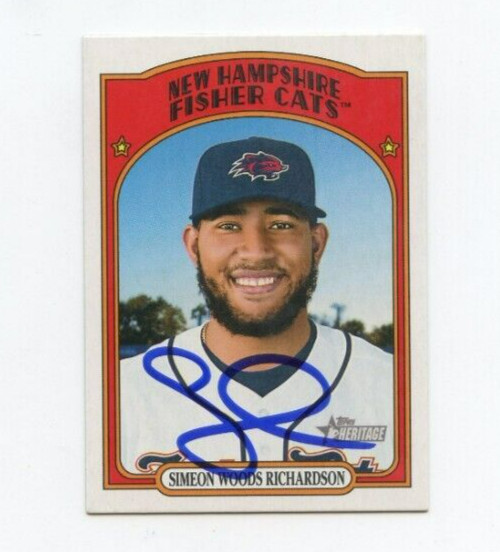 SIMEON WOODS RICHARDSON SIGNED 2021 TOPPS HERITAGE MINOR LEAGUE CARD AUTO