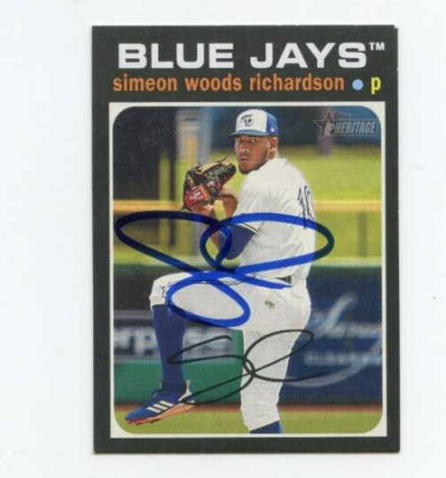 SIMEON WOODS RICHARDSON SIGNED 2020 TOPPS HERITAGE MINOR LEAGUE CARD AUTO