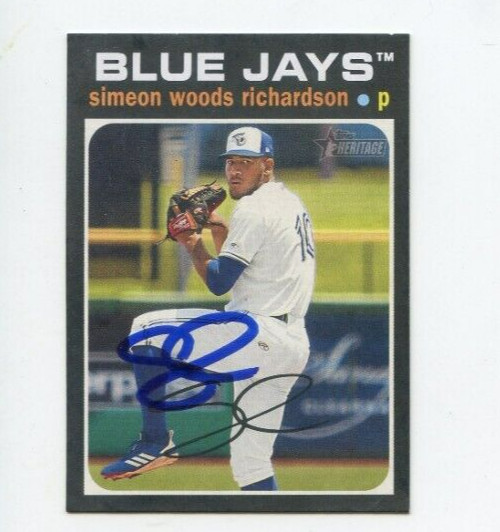 SIMEON WOODS RICHARDSON SIGNED 2020 TOPPS HERITAGE MINOR LEAGUE CARD AUTO