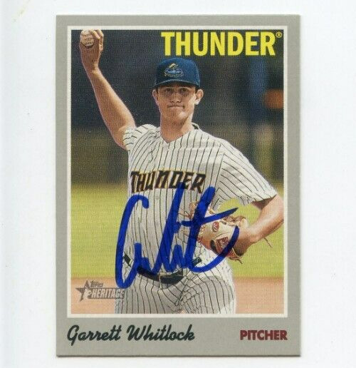GARRETT WHITLOCK SIGNED 2019 TOPPS HERITAGE MINOR LEAGUE BASEBALL CARD AUTO