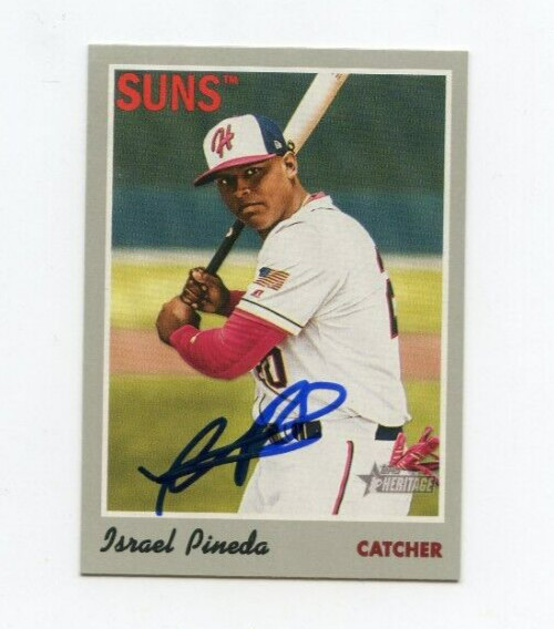 ISRAEL PINEDA SIGNED 2019 TOPPS HERITAGE MINOR LEAGUE BASEBALL CARD AUTO