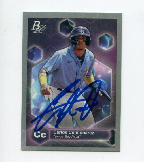 CARLOS COLMENAREZ SIGNED 2022 BOWMAN PLATINUM BASEBALL CARD AUTO