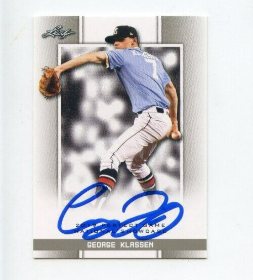 GEORGE KLASSEN SIGNED 2019 LEAF PERFECT GAME BASEBALL CARD AUTO