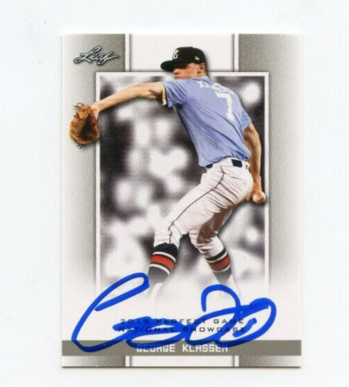 GEORGE KLASSEN SIGNED 2019 LEAF PERFECT GAME BASEBALL CARD AUTO