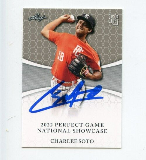 CHARLEE SOTO SIGNED 2022 LEAF PERFECT GAME BASEBALL CARD AUTO