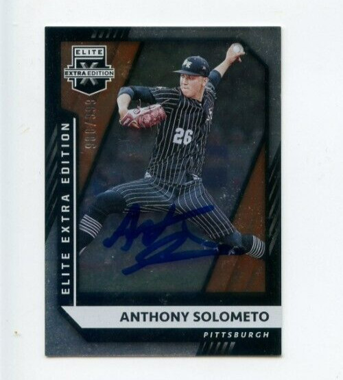 ANTHONY SOLOMETO SIGNED 2021 PANINI ELITE EXTRA EDITION BASEBALL CARD AUTO