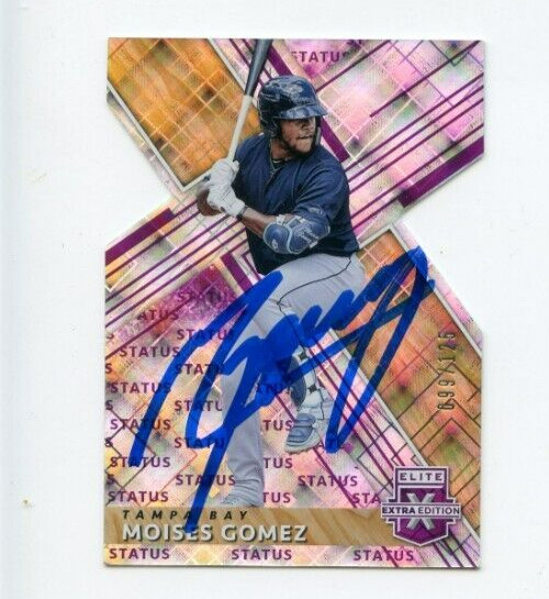 MOISES GOMEZ SIGNED 2019 PANINI ELITE EXTRA EDITION BASEBALL CARD AUTO 099/125