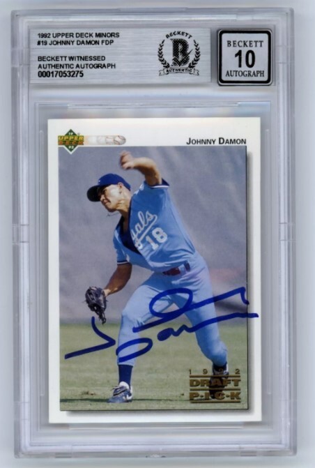 Johnny Damon 1992 Upper Deck Minors #19 Signed Rookie RC Beckett BAS BGS 10 Auto