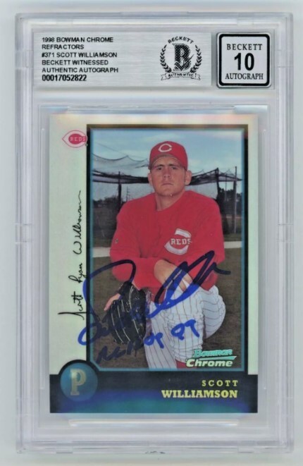 Scott Williamson 1998 Bowman Chrome 371 Refractor RC ROY Signed BAS BGS 10 Auto