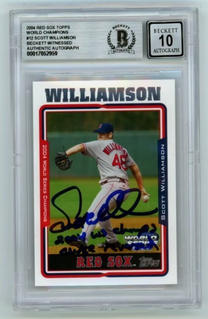 Scott Williamson 2004 Topps World Series w Curse Reversed Signed BAS BGS 10 Auto