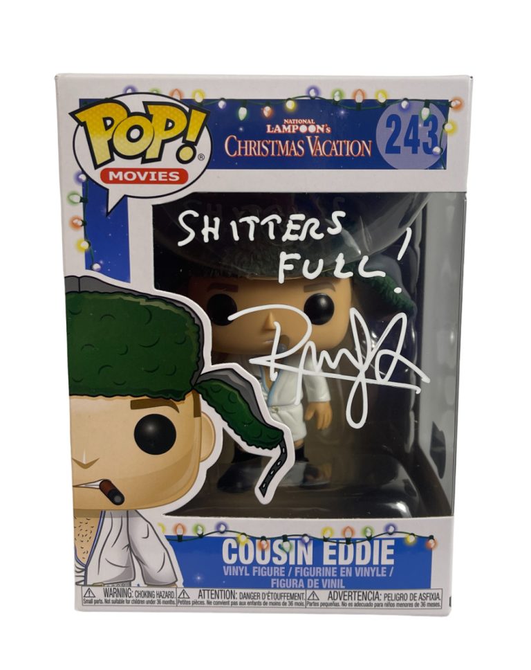 Randy Quaid Signed Auto Eddie Christmas Vacation Funko Pop Sh***ers Full BAS COA
