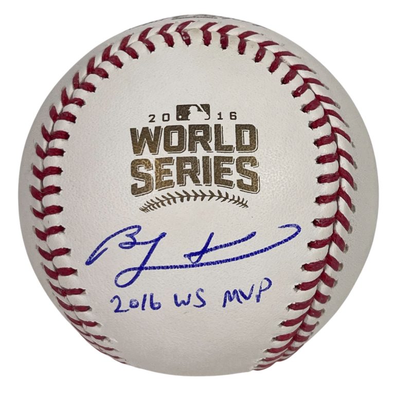 Ben Zobrist Signed Auto 2016 World Series Baseball w 2016 WS MVP Beckett BAS COA