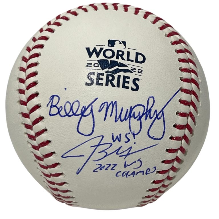 Bill Murphy & Josh Miller Dual Signed Auto 2022 World Series Baseball PSA COA