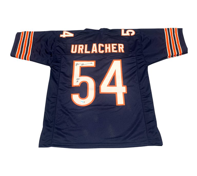 Brian Urlacher Signed Chicago Bears Custom Jersey w/ HOF 18 Beckett W BAS COA