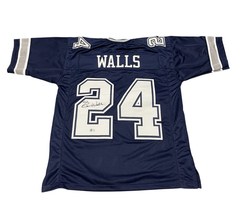 Everson Walls Signed Dallas Cowboys Custom Jersey Beckett Witness BAS COA
