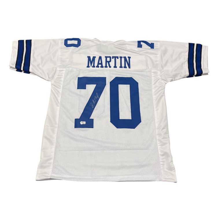 Zack Martin Signed Dallas Cowboys Custom White Jersey Beckett Witness BAS COA