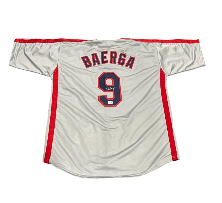 Carlos Baerga Signed Cleveland Custom Jersey Beckett Witness BAS COA