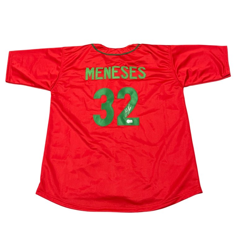 Joey Meneses Signed Autographed WBC Mexico Custom Jersey Beckett BAS COA