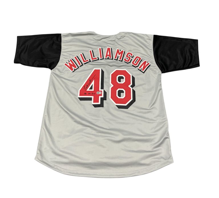 Scott Williamson Signed Reds Custom Jersey w/ 1999 NL ROY Beckett BAS COA