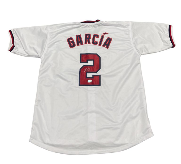 Luis Garcia Signed Washington Nationals Custom Jersey Beckett BAS COA