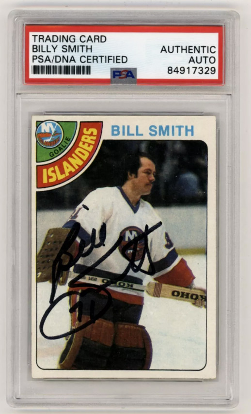 Billy Smith 1978-79 Topps #62 Signed PSA Authentic Auto Islanders HOF