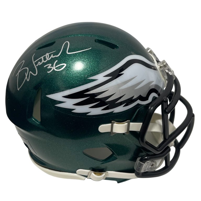 Brian Westbrook Signed Eagles Speed Mini Helmet Beckett Witness BAS COA