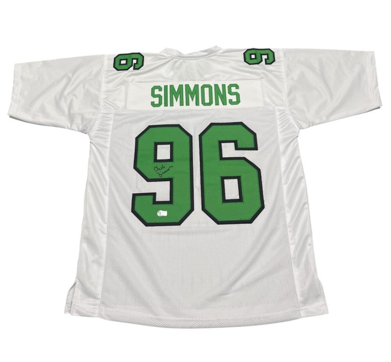 Clyde Simmons Signed Philadelphia Eagles Custom Jersey Beckett Witness BAS COA