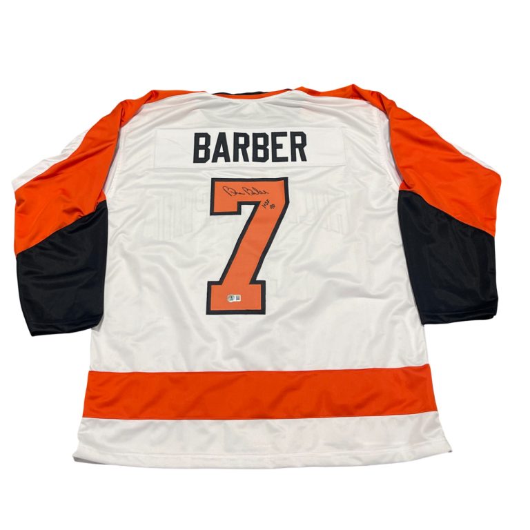 Bill Barber Signed Philadelphia Flyers Custom Jersey w/ HOF 90 Beckett W BAS COA
