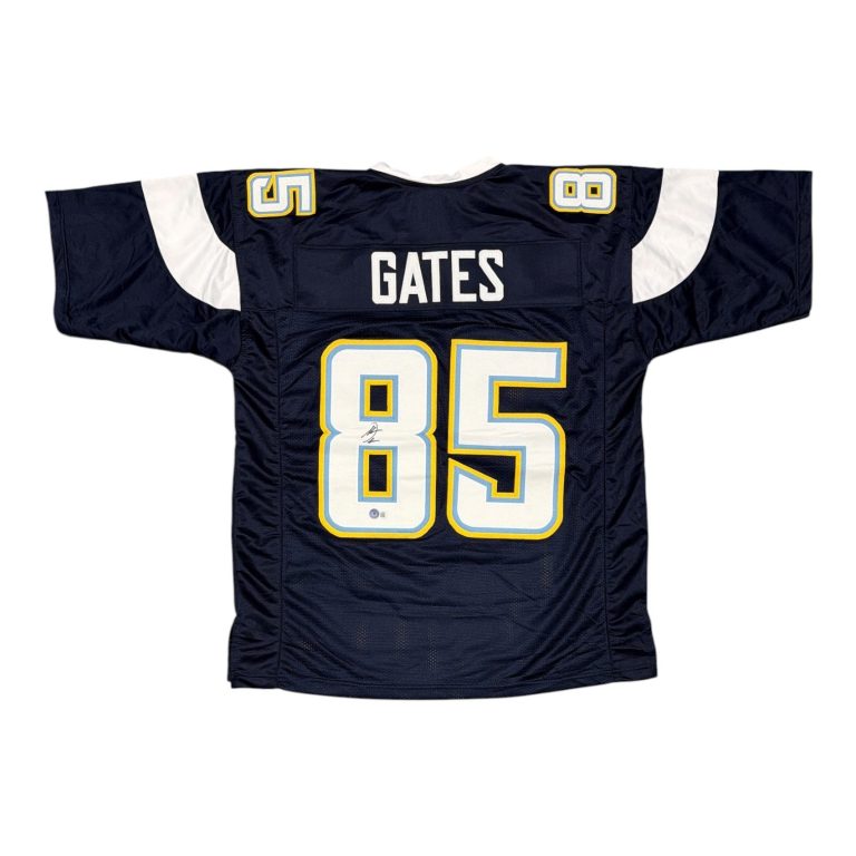 Antonio Gates Signed San Diego Chargers Custom Jersey Beckett Witness BAS COA