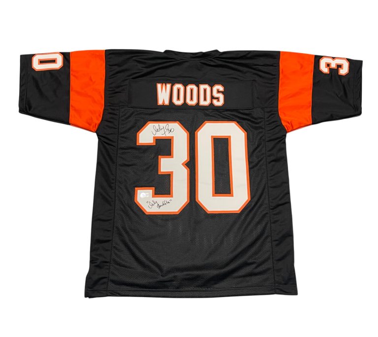 Ickey Woods Signed Bengals Custom w/ Ickey Shuffle Jersey Beckett BAS COA