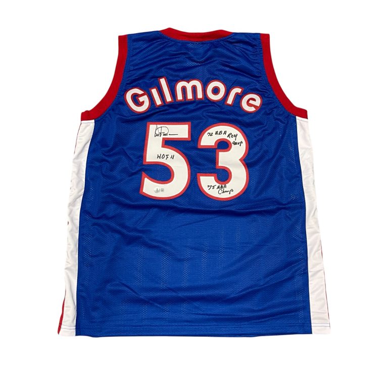 Artis Gilmore Signed Kentucky Custom Jersey w/ 3 Ins Beckett Witness BAS COA