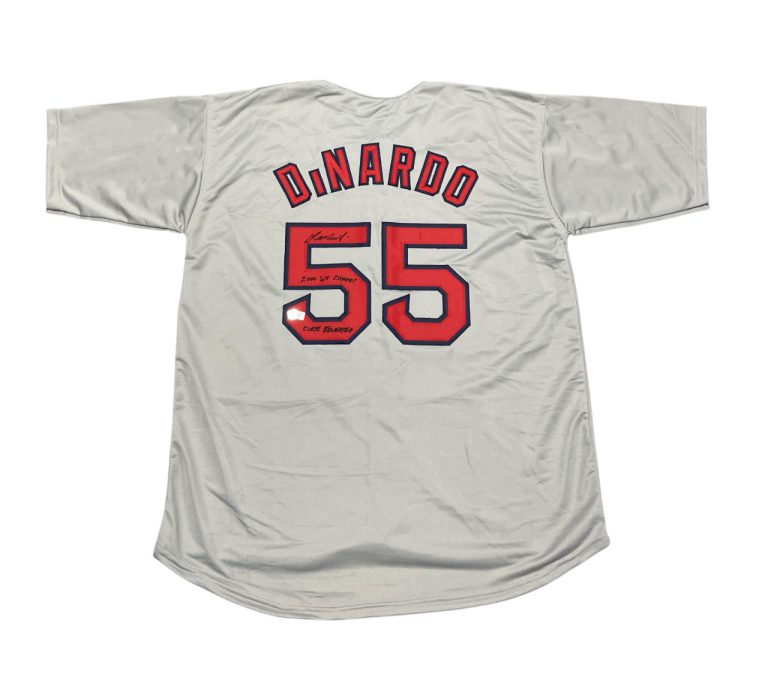 Lenny DiNardo Signed Boston Red Sox Custom Jersey w/ WS + Curse Beckett BAS COA