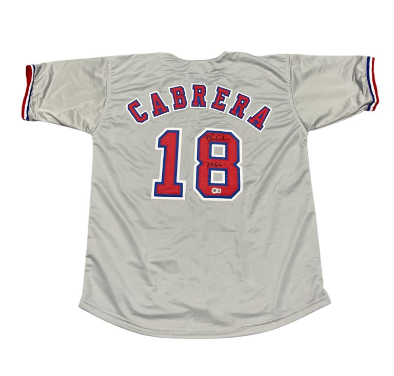 Orlando Cabrera Signed Expos Custom Jersey w/ 2 GG Beckett BAS COA