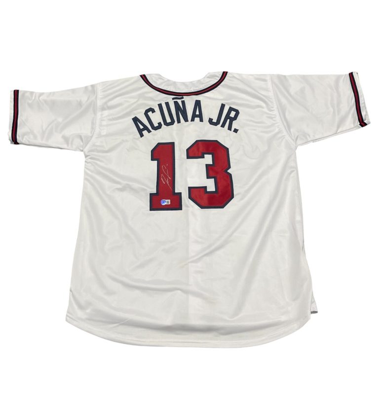 Ronald Acuna Jr Signed Atlanta Braves Custom Jersey Beckett Witness BAS COA