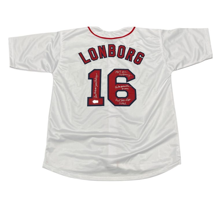 Jim Lonborg Signed Boston Red Sox Custom Jersey w 4 Insc Beckett Witness BAS COA