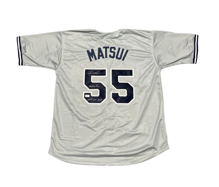 Hideki Matsui Signed New York Yankees Custom Jersey w 2 Ins Beckett BAS COA