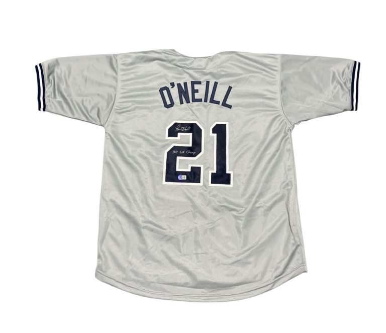 Paul O'Neill Signed Yankees Custom w/ 5x WS Champ Jersey  Beckett Wit BAS COA
