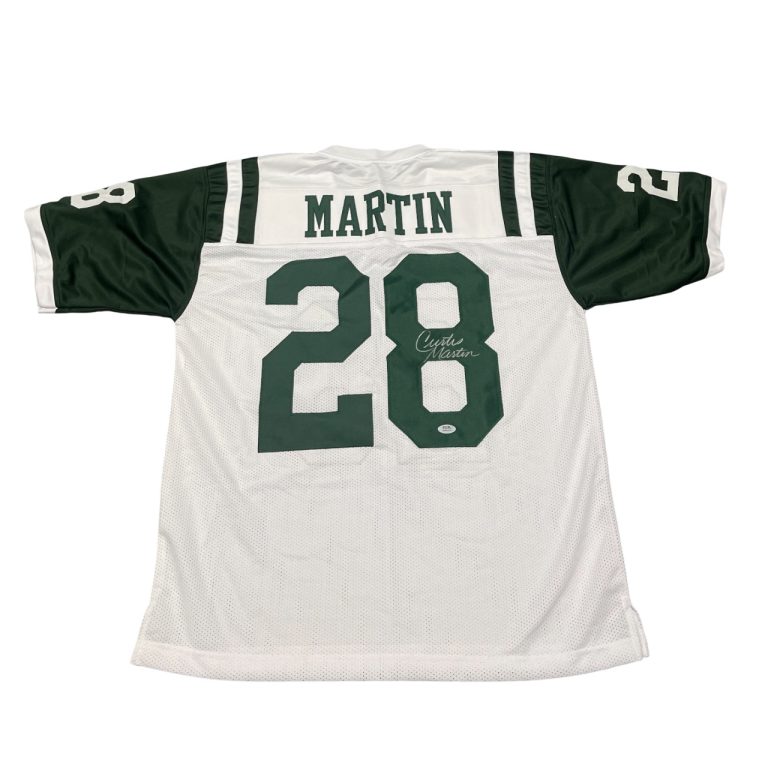 Curtis Martin Signed Autographed New York Jets Custom White Jersey PSA COA