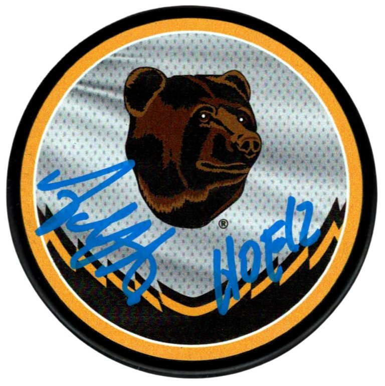 Adam Oates Signed Bruins Reverse Retro Puck w/ HOF 12 Beckett Wit BAS COA