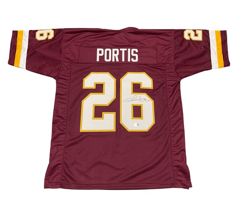 Clinton Portis Signed Washington Custom Jersey Beckett Witness BAS COA