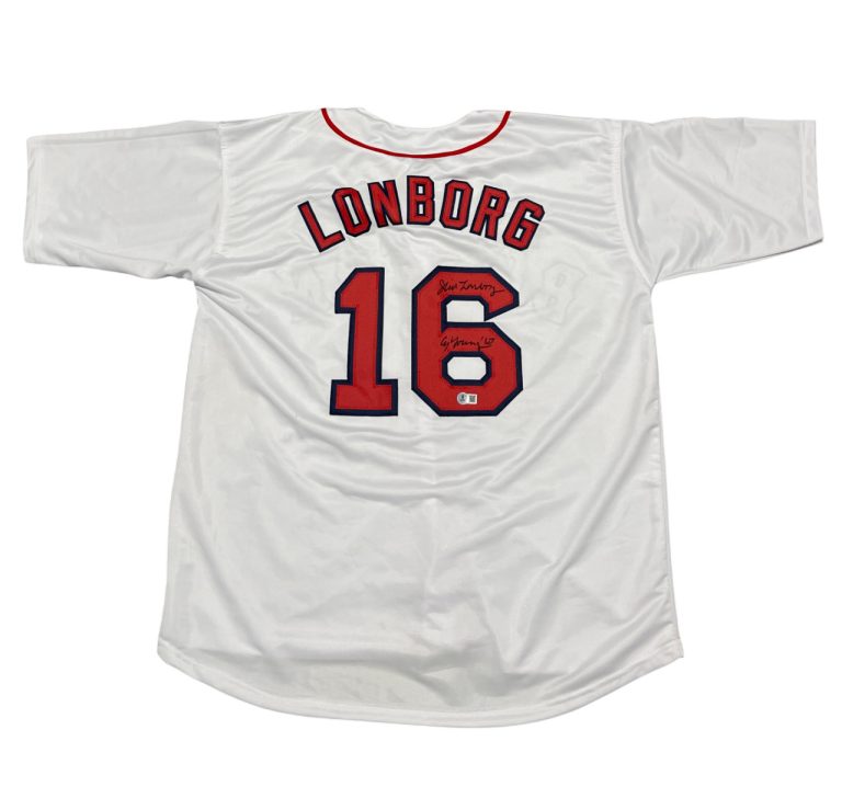 Jim Lonborg Signed Red Sox Custom Jersey w/ CY Young 67 Beckett Witness BAS COA