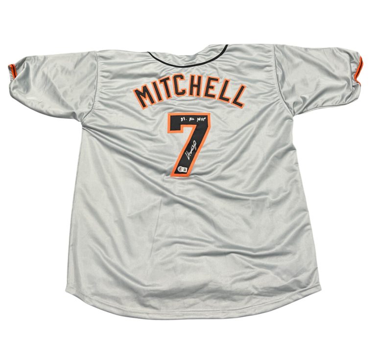 Kevin Mitchell Signed SF Giants Custom Jersey w/ 89 NL MVP Beckett Wit BAS COA